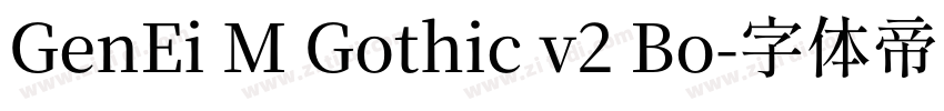 GenEi M Gothic v2 Bo字体转换
